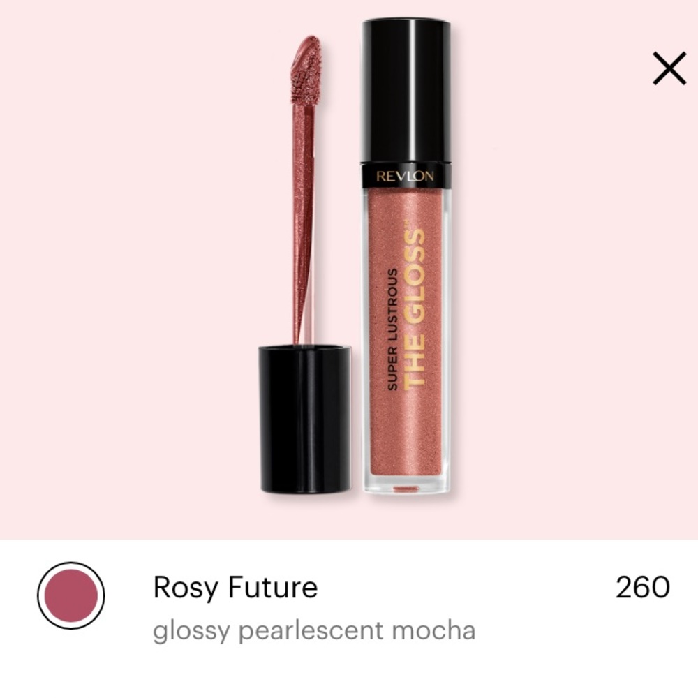 NWT Revlon Super Lustrous Lip Gloss in Rosy Future 260